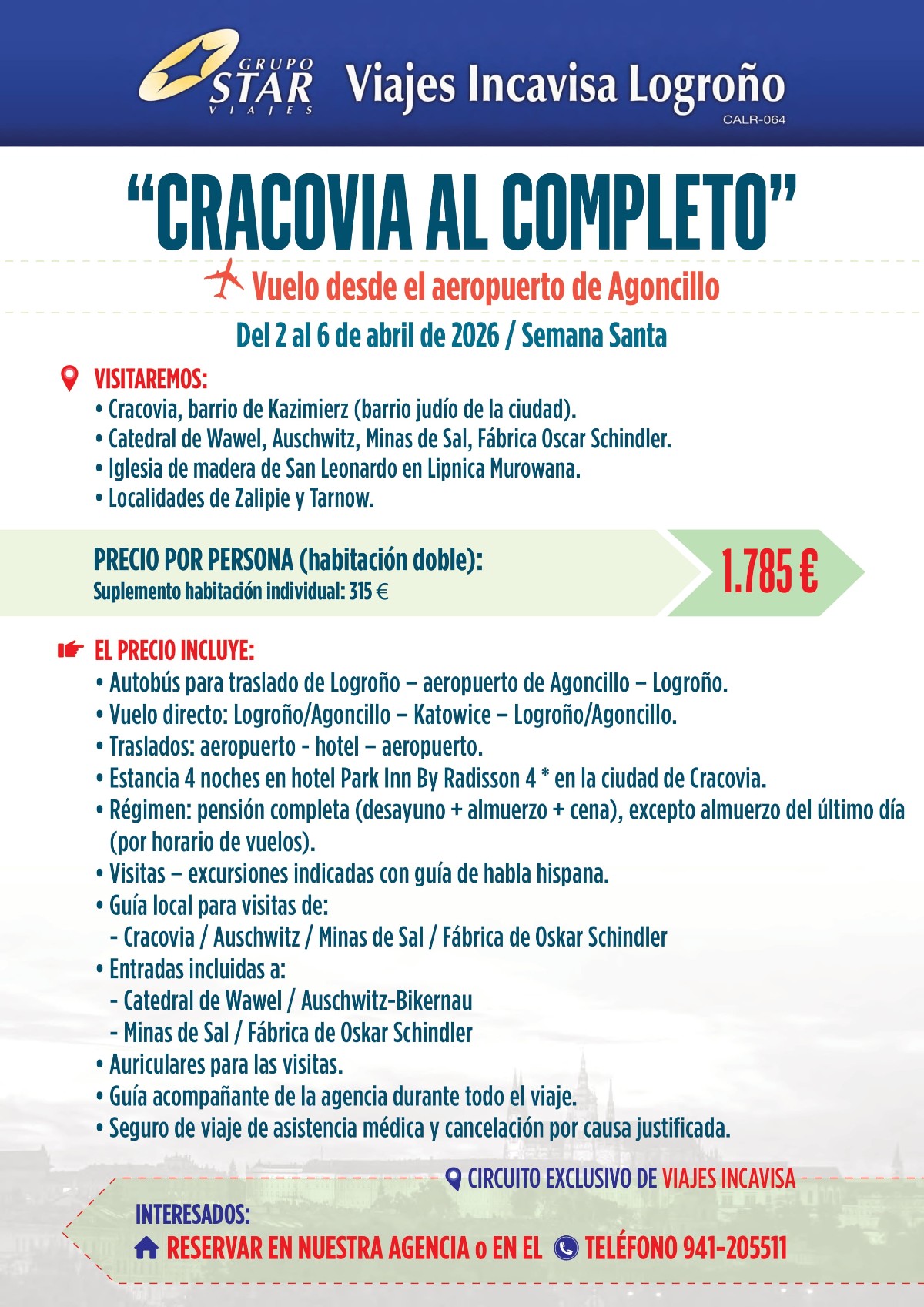 cartel viaje a cracovia semana santa 2026 jpg